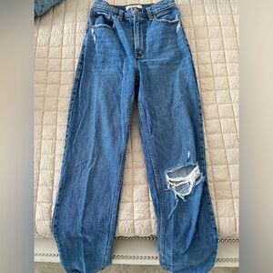 Abercrombie 90’s straight ultra high rise curve love jeans